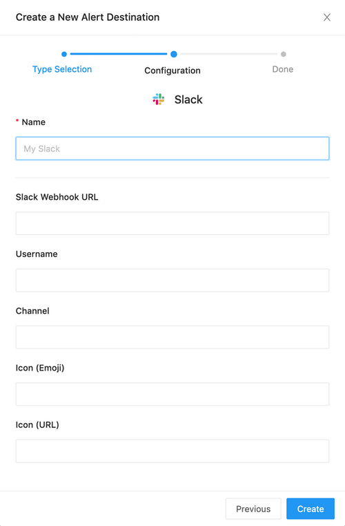 Redash Slack Integration form